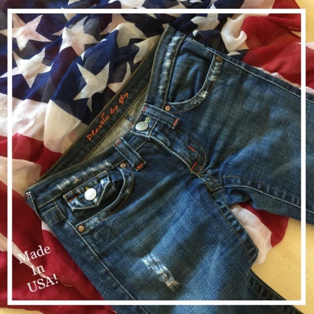 Plastic by GLY Denim Mid Rise Flared Jeans Size 3